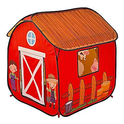#ad Kids Play Tent Pop Up Barn Play Tent for Kids Playhouse Indoor Barn Tent $40.19