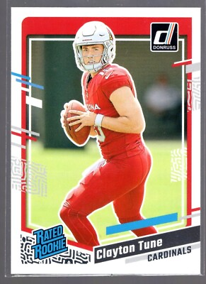 #ad 2023 Donruss Football Rated Rookie Card #302 Clayton Tune RC Cardinals $1.75
