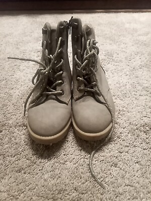 #ad Blowfish Malibu Boots Youth 5 Gray Kids Ankle Bootie Zip $30.00