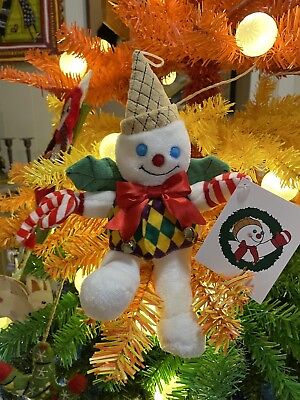 #ad Mr Bingle Plush 11” Ornament New Orleans Maison Blanche Snowman NWT Mardi Gras $38.50