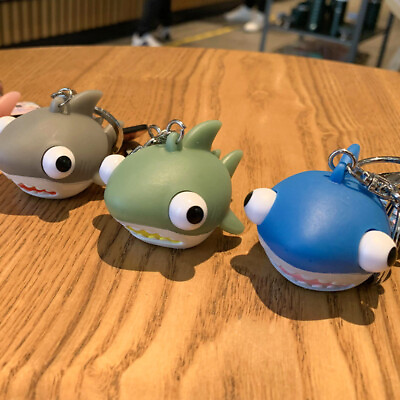 #ad Cartoon Eye popping Shark Keychain Bag Ornament $8.85