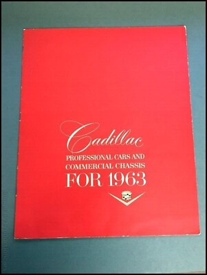 #ad 1963 Cadillac Funeral Hearse Fleetwood Commercial Vintage Car Brochure Catalog $279.96