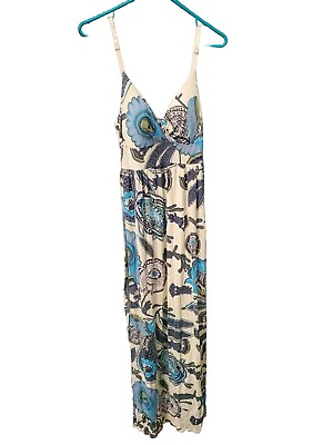 #ad Derek Heart Maxi Dress Size Medium Multicolored Flower $12.00