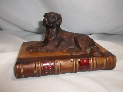 #ad DOG ON BOOK THE DUMMY BOOK COMPANY HAND MADE IN ENGLAND quot;FAKEquot; BOOK $64.95