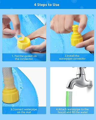 #ad Durable Children#x27;s Water Spray Pool Mat Splash Sprinkle Play Pad Mat $29.99