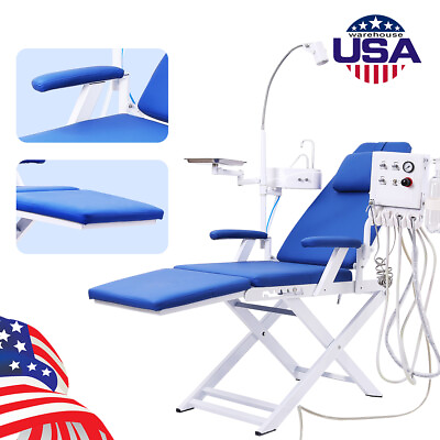 #ad UPS Portable Dental Chair Unit with Light Turbine Unit Weak Suction Foot Control $579.59