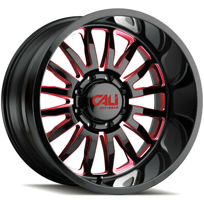 #ad 20x12 Black Red Wheels Cali Off Road 9110 Summit 8x180 51 Set of 4 124.1 $1835.96
