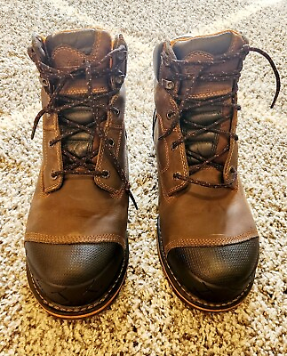 #ad Timberland PRO Boondock Men#x27;s Brown Comp Toe EH 8quot; Inch Waterproof Boots 12M $89.00