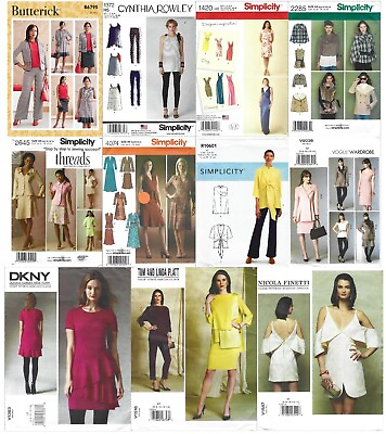 #ad LOT of 11 UNCUT Butterick Simplicity amp; Vogue Misses Sewing Patterns Sizes 6 14 $32.99