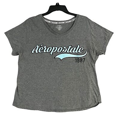 #ad Aeropostale grey crop top T shirt size 1X $8.69