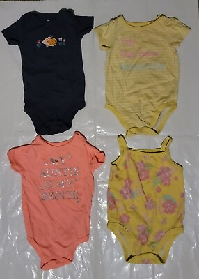 #ad Set Of 4 Baby One Piece Jumpsuits 12M $14.99