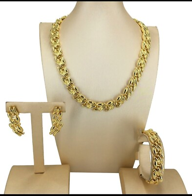 #ad Dubai Gold Plated Jewelry Set $35.00