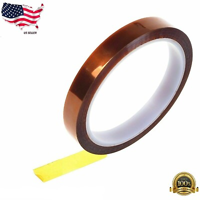 #ad 8mm 100ft Kapton Polyimide Tape Adhesive High Temperature Heat Resistant USA 33M $3.88