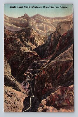 #ad Grand Canyon National Park Bright Angel Trail Vintage Souvenir Postcard $7.99
