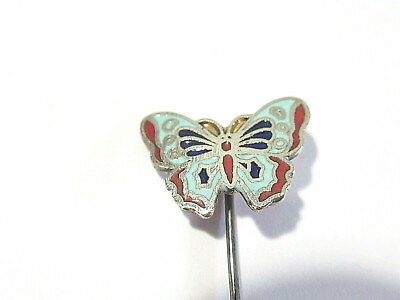 #ad ENAMEL SMALL BUTTERFLY CUTE STICK PIN VINTAGE $15.00