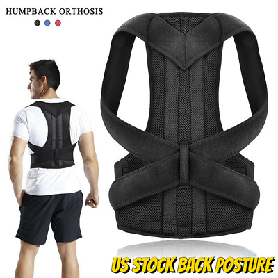 #ad Posture Corrector Strong Spine Support Back Brace Prevent Humpback For Adults $19.98