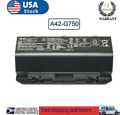 #ad 88WH 5900mAh A42 G750 15V Battery For ASUS ROG G750 G750J G750JH G750JM G750JZ $37.55