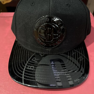 #ad Mitchell amp; Ness Rare Black On Black Brooklyn nets hat $24.99