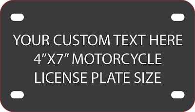 #ad 50 Motorcycle Customized Aluminum LICENSE PLATE TAG With Your Own Text $350.00