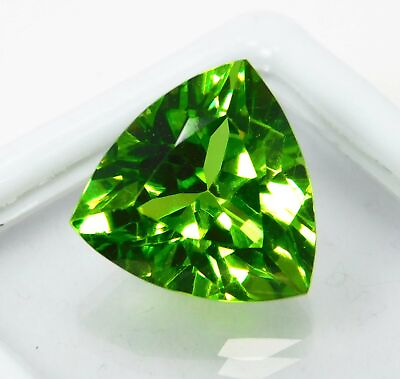 #ad #ad 8 Ct Natural Rare Green Peridot Trillion Cut AAA Certified Loose Gemstones $10.10