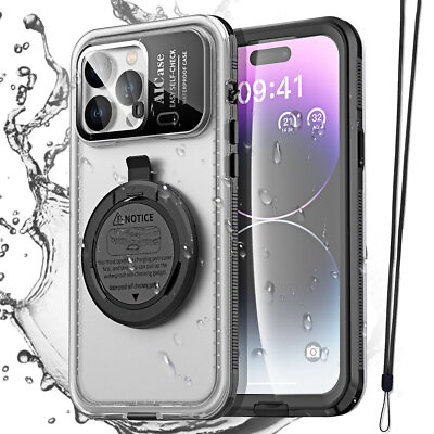 #ad For iPhone 14 13 12 Pro Max Case Self Check Waterproof Diving Shockproof Cover $9.99
