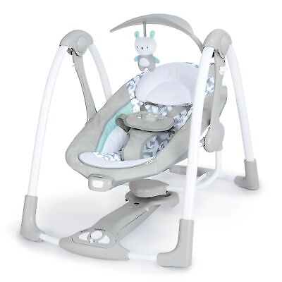 Portable Baby Swing Bouncer Child Rocker Vibrate Seat Automatic Compact Foldable $111.99