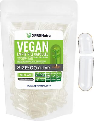 #ad Vegetarian Empty Pill Capsules DIY Vegetable Capsule Filling Size 00 $13.99