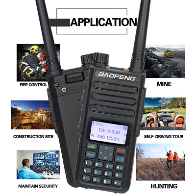 #ad NEW Walkie Talkie BaoFeng DR 1801 5W 1024CH Dual Band VHF UHF DMR Digital Radio $71.95