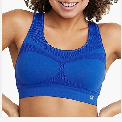 #ad #ad Champion NWT Infinity Racerback Sports Bra in Blue Size M $14.00
