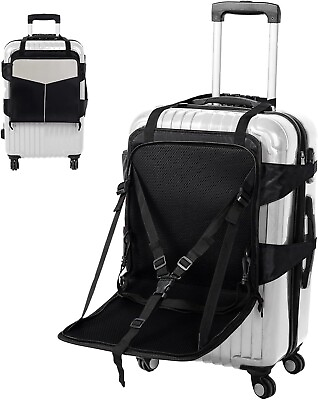#ad Kids Travel Seat Ride on Suitcase for Kids Portable Foldable Luggage Seat black $32.92