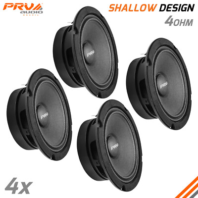 #ad 4x PRV Shallow 6.5quot; Midrange Slim Speakers Car Audio 200 Watts 4 Ohms 6MR200A 4 $99.64