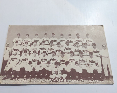 #ad 1948 1956 Baseball Exhibits Teams Cleveland Indians 1948 World Champions card $149.99