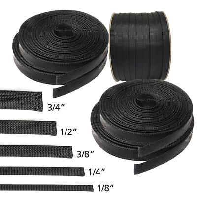 #ad PET Expandable Insulated Braided Sleeving Wire Cable Sleeve Protect ALL SIZE LOT $7.95