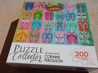 #ad NEW 300 Flip Flops Sale Corinne Feguson extra large pieces RoseArt $9.99