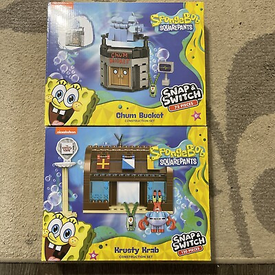 #ad #ad New Nickelodeon SpongeBob SquarePants Snap amp; Switch Building Sets Lot of 2 $80.00