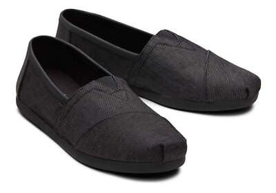 #ad TOMS Alpargata Classic Men#x27;s Canvas Shoes OrthoLite Eco 100% Vegan Black Black $48.50