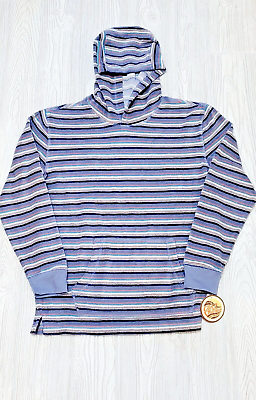 #ad NWT Camp;C California Kids Sweatshirt XL 14 16 Blue Striped Cotton Hoodie Unisex $24.99