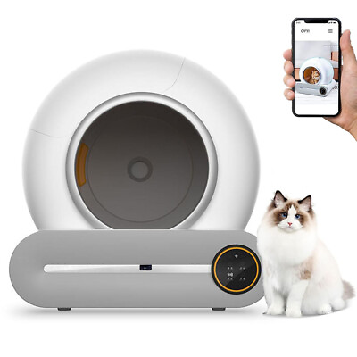 #ad WiFi Smart Litter Box Never Scoop APP Control Automatic Self Cleaning Litter Box $267.99