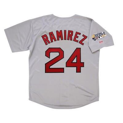 #ad Manny Ramirez 2007 Boston Red Sox Grey Road World Series Jersey Men#x27;s S 3XL $129.99
