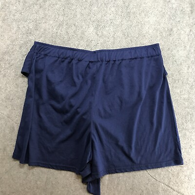 #ad Jennifer Lauren Plus Shorts Womens Size 3X Navy Blue Tie Waist Elastic Pull On $11.99