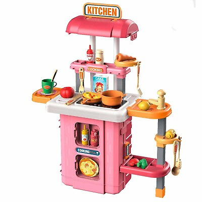 #ad Kids Kitchen Playset for Toddlers 3 10 Years OldPretend Play Kitchen Food To... $74.09