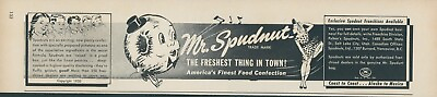 #ad 1950 Mr Spudnut Potato Pastry Top Hat Whistle Woman Hat Vintage Print Ad L7 $11.99