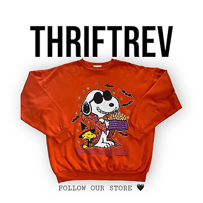 #ad LXL Vintage Snoopy Peanuts Halloween Crewneck Sweatshirt $27.50