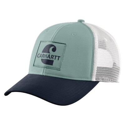 #ad Carhartt Canvas Mesh Back Cap Patch Blue Surf Snapback Logo Graphic Force Hat $19.99