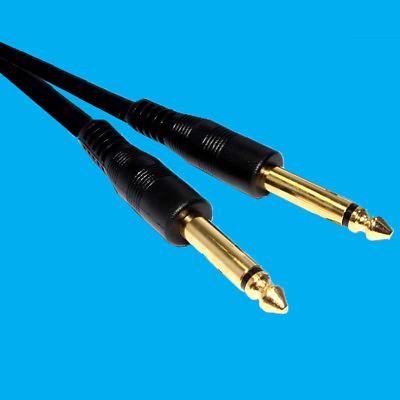 #ad 2M 6.35mm to 6.35mm 1 4quot; Mono Plug Audio Jack AUX Cable Lead Amp HIFI Guitar GBP 4.48