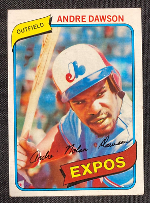 #ad 1980 Topps Baseball Card Andre Dawson Outfield #235 EXMT RANGE CF $3.99