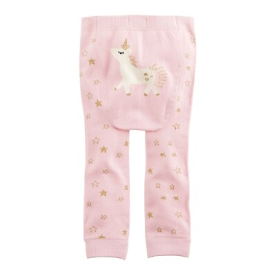 #ad Mud Pie E0 Kids Baby Girl Dream In Glitter Unicorn Knitted Pants 15200048 Choose $10.00