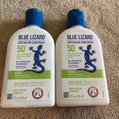 #ad Blue Lizard Kids Mineral Based Sunscreen Lotion SPF 50 5 oz Exp. 4 24 New $17.00
