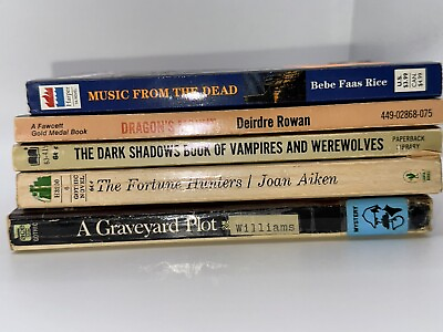 #ad Vintage Gothic Romance Books Lot Of Five: A Graveyard Plot The Fortune Hunters $35.99