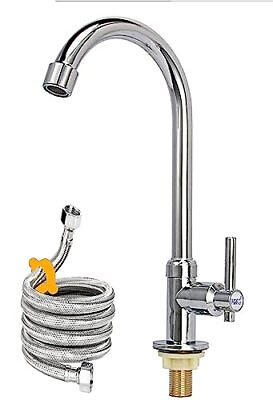 #ad Cold Water Faucet Only High Arc Single Handle One Hole Faucet for Kitchen Ga... $35.93
